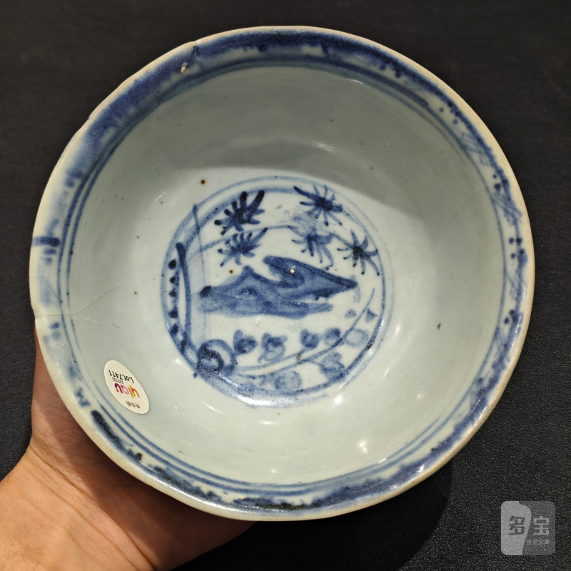 明 青花岁寒三友纹碗 - 图7